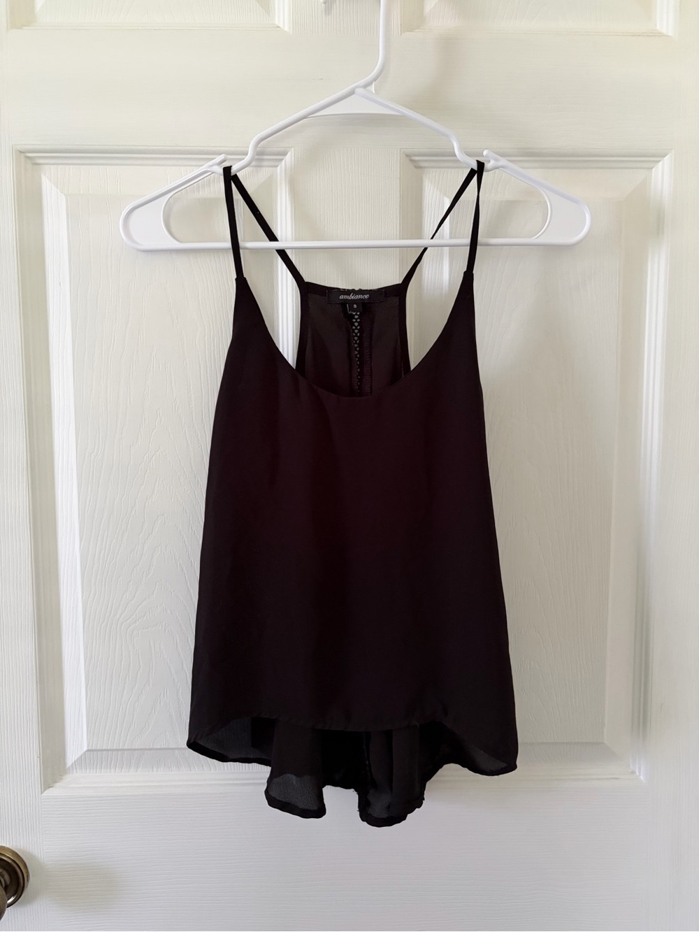 Ambiance Black Spaghetti-Strap Layered Tank Top
